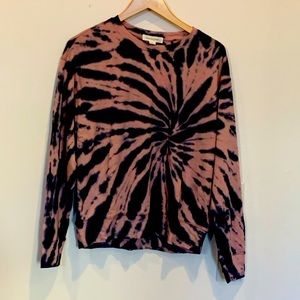 Women’s cropped tie dye xs lightweight fleece top